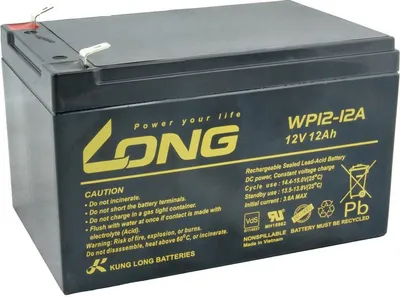 Zdjęcie produktu dla Akumulator LONG 12V 12Ah F2 (WP12-12A)
