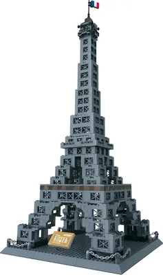 Obrázek produktu pro Stavebnice COIL, architektonický model, stavebnice, hrací kostky, kompatibilní kostky, Eiffelova věž v Paříži, 976 ks.