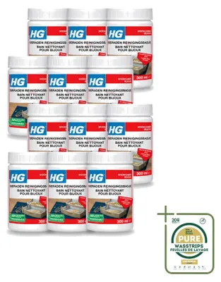 Produktbild von 12 x HG Schmuck-Reinigungsbad - glanzwiederherstellend - 300 ml - Vorratspackung - 12 Stücke