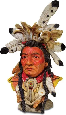 Produktbild von Kalispel Indianer Büste mit Federschmuck