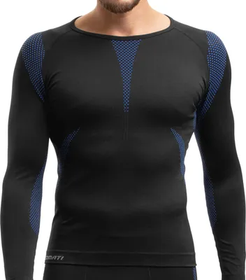 Produktbild von Gomati Herren Thermo Unterhemd Seamless Funktionswäsche schnelltrocknend - Blau S-M
