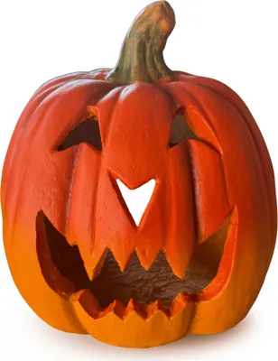 Produktbild von XXL Kürbis-Laterne als LED Halloween-Deko Windlicht in 25x26 cm