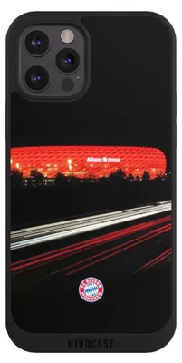 Produktbild von NIVOCASE Handyhülle für Apple iPhone 12 Pro Max  Hülle NIVOpure Case Schwarz FC Bayern München FCB Stadion
