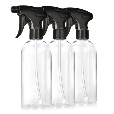 Image de 3 flacons pulvérisateurs de 500 ml, plastique, transparent