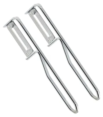 Produktbild von 2 Stück Fackelmann - Universal-Sparschäler/Pendelschäler, ideal für Spargel, Obst und Gemüse, Edelstahl/Stahl - Silber