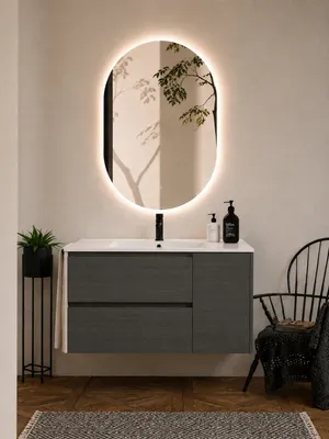 ORIGEN BATH ITACA Badmöbel mit Waschbecken 50x40 cm, Graphit