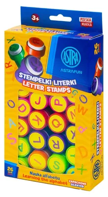 Obrázek produktu pro Stempelki zapachowe Literki Astrafun nauka alfabetu