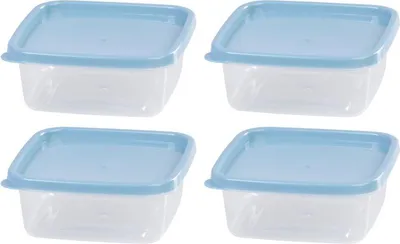 Obrázek produktu pro Sada krabiček na oběd MagicHome YH54, sada 4 kusů, 600 ml, 143x143x58 mm, čtvercová, klip