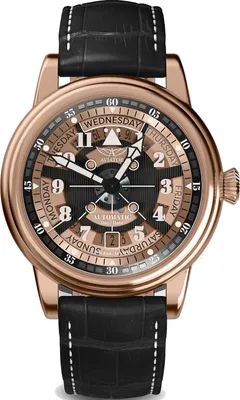 Obrázok produktu pre Aviator Pánske čierne automatické hodinky, AV-1000, 41 Stunden Gangreserve, 26 Steine, Swiss Made