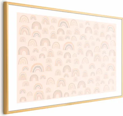 Produktbild von Posterpapier Poster - Pastel Rainbows 60x40 cm Für Kinder e-A-10132-ao-a