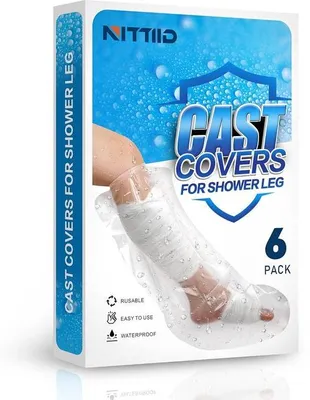 Produktbild von Famanu Wasserfeste Gipsabdeckungen - 6 Stück, für Beine, Knie, Knöchel und Füße