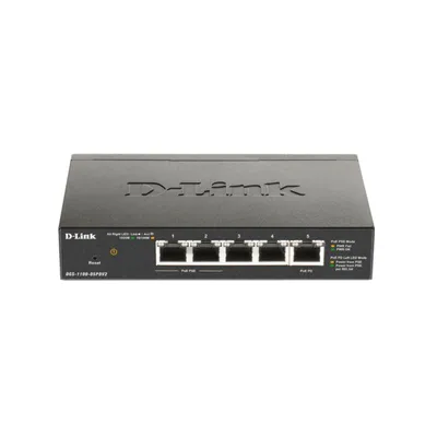 Produktbild von D-Link DGS-1100-05PDV2 5-Port Smart Gigabit Switch PoE-powered PoE