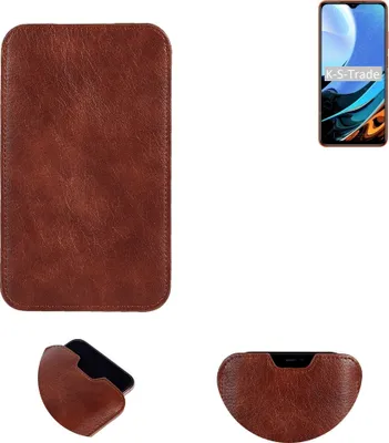 Produktbild von K-S-Trade Schutzhülle Handyhülle kompatibel mit Xiaomi Redmi 9T Handytasche Kunstleder Sleeve in braun