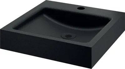 Image de Delabie lavabo à poser UNITO robinet D35 avec trop-plein inox mat noir