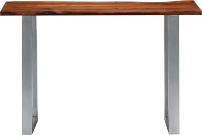 Obrázok produktu pre vidaXL Konzolový stolík 115x35x76 cm z masívneho dreva akácie a železa