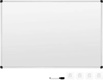 Produktbild von Famanu Whiteboard Doppelseitig - Notizboard mit Metallrahmen - 90 x 60 cm