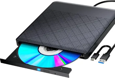 Produktbild von Externe Blu-ray-Brenner und -Player – USB 3.0 und Typ-C – Tragbar – Schwarz