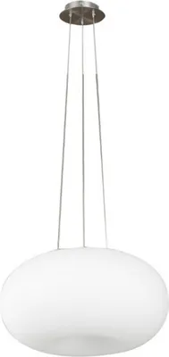 Image de Eglo 86815 Optica Lampe à suspendre à 2 flammes Ø 44,5cm blanc nickel mat