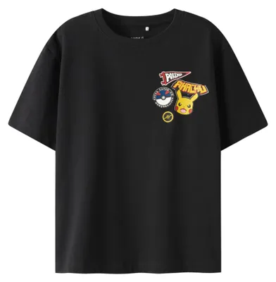 Immagine prodotto di Maglietta per ragazzi "IT Jungen" con motivo Pokémon, marca Nkmjeno, modello Pokemon Nreg Ss, taglie disponibili: Sky, Nero, 158-164 (EU)