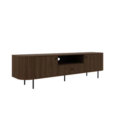 Produktbild von TV-Schrank OVARO II 181 cm mit 2 Türen, Schublade und offenen Fach – Modernes TV-Lowboard für Wohnzimmer – Eiche Dunin
