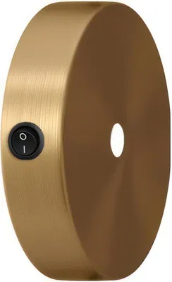 Image de Kit Creative-Cables : mini-rosace cylindrique en métal avec interrupteur - bronze satiné