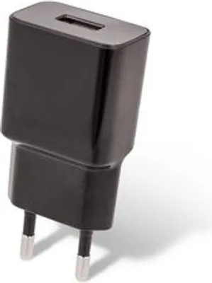 Image de maXlife Adaptateur secteur Chargeur Fast Charge 2,1A Chargeur de voyage Câble de prise compatible avec les smartphones. Tablettes, Samsung, HTC, LG, Huawei en noir