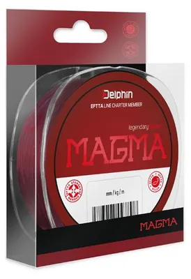 Produktbild von DELPHIN MAGMA, 500m, 0,18mm, 3kg / 6,7lbs, rot, Monofile Angelschnur, Für Feederfischen, 101001068