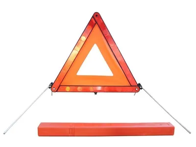 Immagine prodotto di Triangolo di segnalazione piccolo, centrale in pellicola di PVC, in valigetta, E11