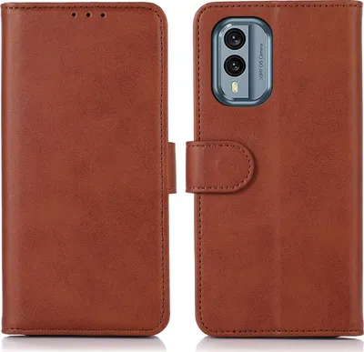 Produktbild von Mobigear Wallet  Nokia X30 Hülle Klapphülle Geldbörse - Braun