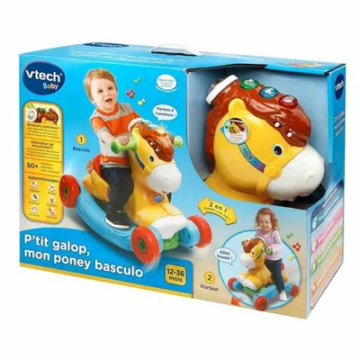 Produktbild von VTech P'tit Galop, mon poney basculo, 4 Rad/Räder, Mehrfarbig, Batterien erforderlich