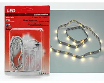 Obrázok produktu pre LED svetelný pás 1 m, teplá biela, napájaný batériami, samolepiaci