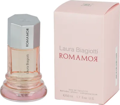 A perfume bottle and its packaging are displayed side-by-side against a white background.