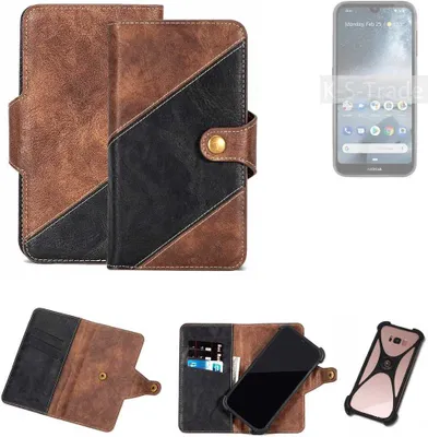 Produktbild von K-S-Trade Handyhülle Schutzhülle Bookstyle Case kompatibel mit Nokia 4.2 Klapphülle Cover Hülle Schutztasche 1x