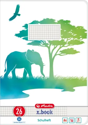 Produktbild von Heft A4 16 Blatt Lineatur 26 GREENline Elefant