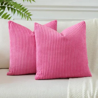 Immagine prodotto di Set di 2 federe per cuscini, 40x40 cm, rosa e rosso