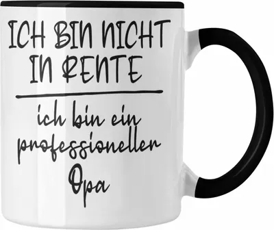 Produktbild von Trendation - Professioneller Opa Geschenk Rente Geschenkidee Tasse Grossvater (Schwarz)