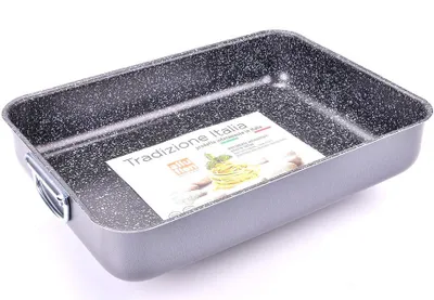Immagine prodotto di Alluflon Tradizione Italia Teglia, pirofila, teglia per lasagne, teglia per arrosti, alluminio, 40 x 28 cm, 0008021140