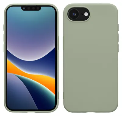 Produktbild von kwmobile Handyhülle für Apple iPhone 17e / iPhone 16e Hülle - TPU Case - Kabelloses Laden - Schutzhülle Cover in Graugrün