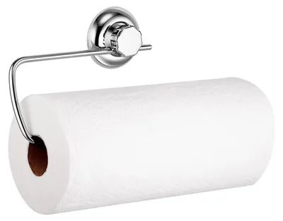 Imagen del producto de Soporte para rollos de papel de cocina de acero inoxidable, sin necesidad de taladrar