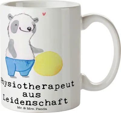 Produktbild von Mr. & Mrs. Panda Tasse Physiotherapeut Leidenschaft - Weiß - Geschenk, Kaffeetasse, Keramiktasse, Teetasse, kaffeebecher keramik, Becher