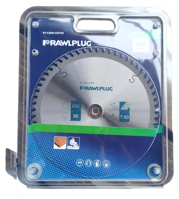 Image de Rawlplug Lame de scie circulaire bois 250mm 60 dents