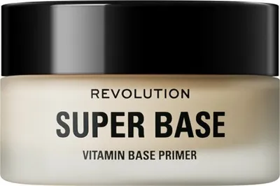 A close-up studio shot of a makeup primer jar.