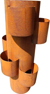Produktbild von Kräuterspirale Kräuterschnecke Kräuterbeet Kräuterturm 68cm höhe Edelrost Metall Pflanzspirale Gartendekoration Spirale Blumenpyramide