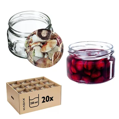 Produktbild von KADAX kleine Einmachgläser 250 ml, Marmeladengläser mit Deckel, Luftdichte Gläschen zum Verschenken