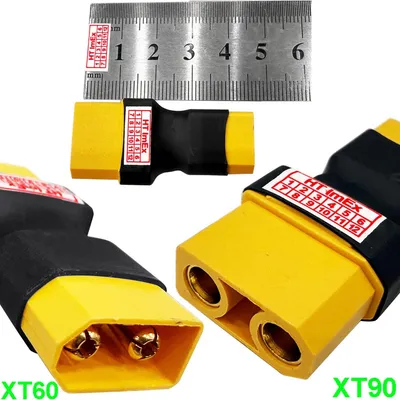 Produktbild von XT90 zu XT60 Adapter Buchse auf Stecker LiPo Akku Ladekabel