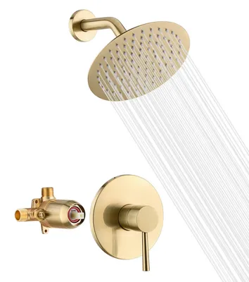 Obrázek produktu pro Sada sprchové baterie Sumerain, kartáčovaná mosaz, ochrana proti opaření, vyrovnávací ventil tlaku