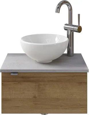 Produktbild von Pelipal Serie 6915 SET-044-005 Waschtisch mit Unterschrank bestehend aus: Keramik-Aufsatzbecken, Waschtischplatte, Waschtischunterschrank
