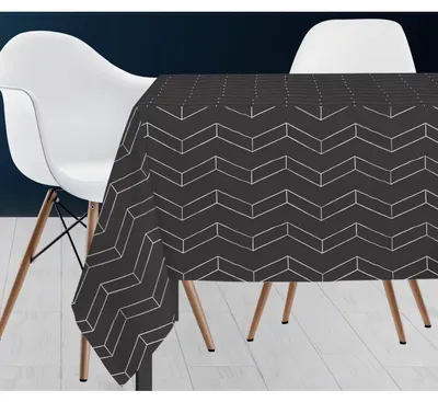 Tischdecke Polyester Grau 140x240 cm rechteckig
