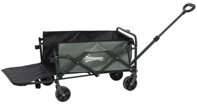 Produktbild von Outsunny Gartenwagen 120 kg belastbar, klappbar Transportwagen Bollerwagen