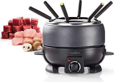 Produktbild von Nedis FCFO110EBK6, 2,3 l, Schwarz, 6 Person(en), Rund, Metall, 230 mm